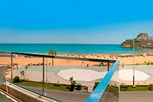View to the beach at the Peñíscola hotel