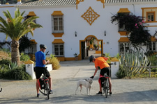 arriving to hotel in Montellano