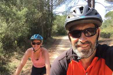 cyclists happy along the cycle trail
