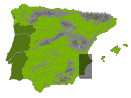Location on map of Spain
