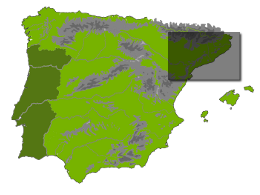 Location on map of Spain