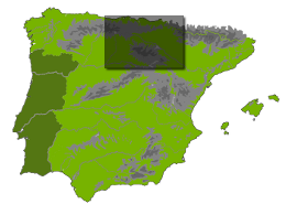 Location on map of Spain